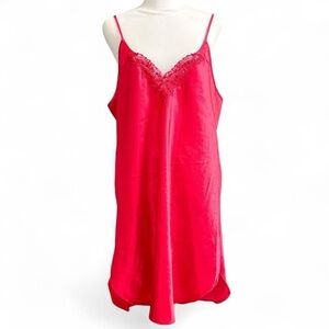 Red Lace Trim Nightgown